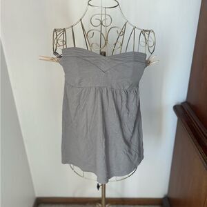 American Eagle gray strapless top size small 60% cotton
